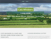Tablet Screenshot of catswhiskerscattery.co.uk